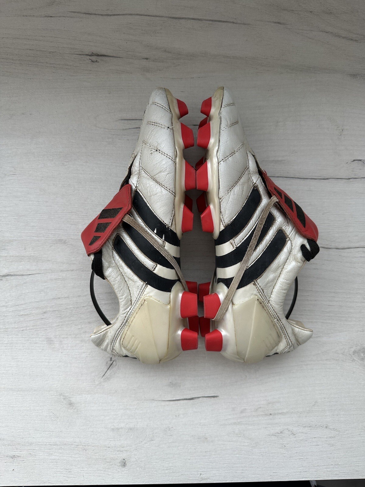 Adidas Predator Mania White Red Football Cleats Boots Zidane US10 1/2 UK10