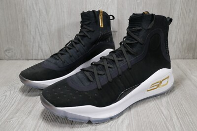 New Under Armour Curry 4“More Dimes” 2017 Black White 1298306-001