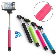 Bluetooth Shutter Extendable Handheld Selfie Stick Monopod For Samsung iPhone 6