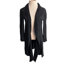 CITRON Santa Monica Womens Silk Cardigan Size Large Lightweight Lagenlook Open