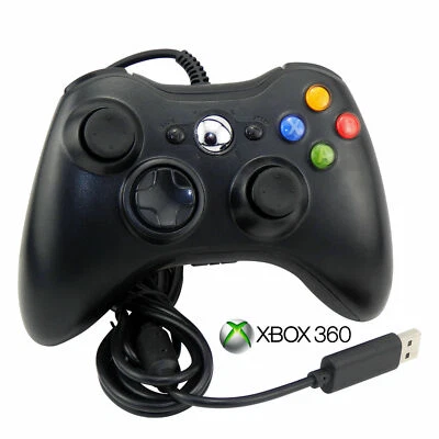 Manette Filaire Pour Microsoft Xbox 360 PC Windows Contrôleur De Jeu - Photo 1/3
