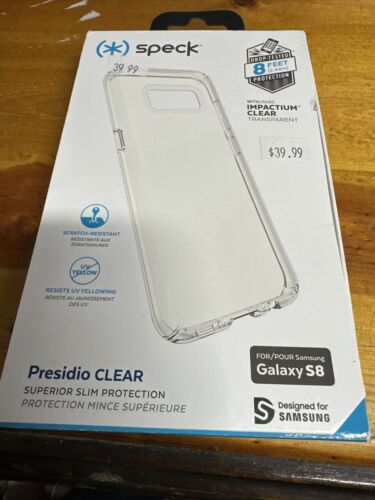 Speck Presidio Series Hybrid Hard Case cover for Samsung Galaxy S8 - Clear - Afbeelding 1 van 1
