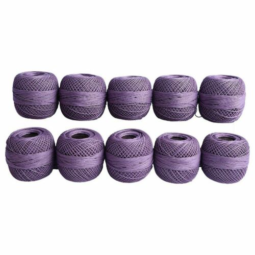Rote Rose Baumwolle Häkelgarn Stricken Mercerisiert Nähgarn Lila 10er Set - Bild 2 von 6