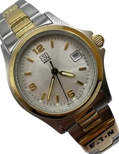Vintage ESQ Swiss Women’s Watch E1487 Gold-Tone/Silver-Tone New Battery