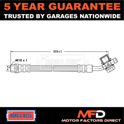 Fits Audi A4 1997-2001 Brake Hose Rear Outer Borg & Beck