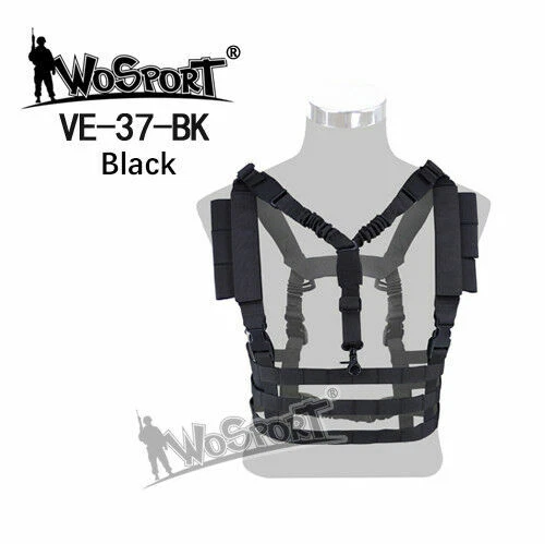 WorSporT VE-37 Tactical Hunting Paintball Molle Chest Rig Hanging Vest w/ Sling - Picture 4 of 11