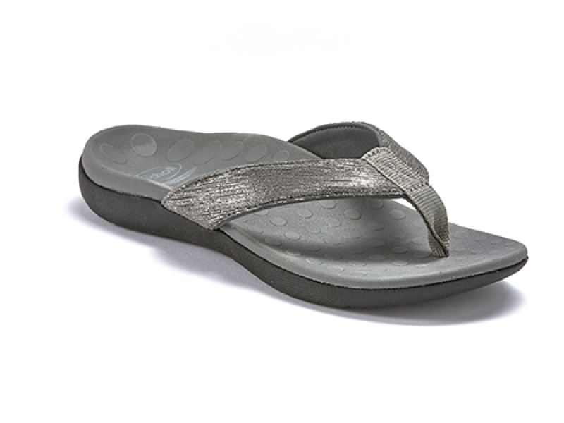 Scholl Orthaheel Orthotic Sonoma II Supportive Thong Pewter All