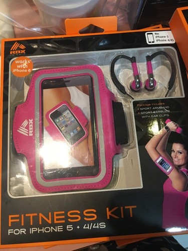 RBx Fitness Kit For iPhone 5, 4/4s NWT Headphones - 第 1/2 張圖片