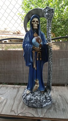 Santa Muerte Azul, Nueva, Casi 3 Pies De Alto