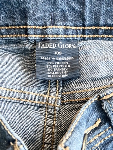 👖 Girls Faded Glory Dark Wash Jeans Size 10S J21 - Picture 5 of 12