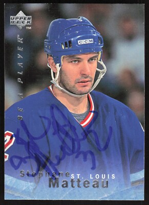 Stephane Matteau Hand Signed 1995-96 Upper Deck Be A Player Card #5