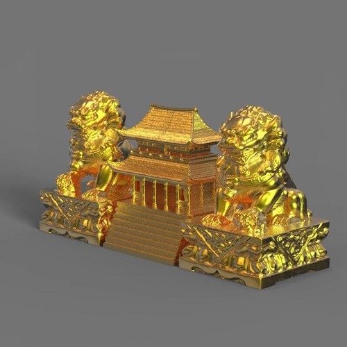 China Ancient Architecture 3D Creative Keyboard Cap Resin Keyboard Cap - Picture 2 of 7