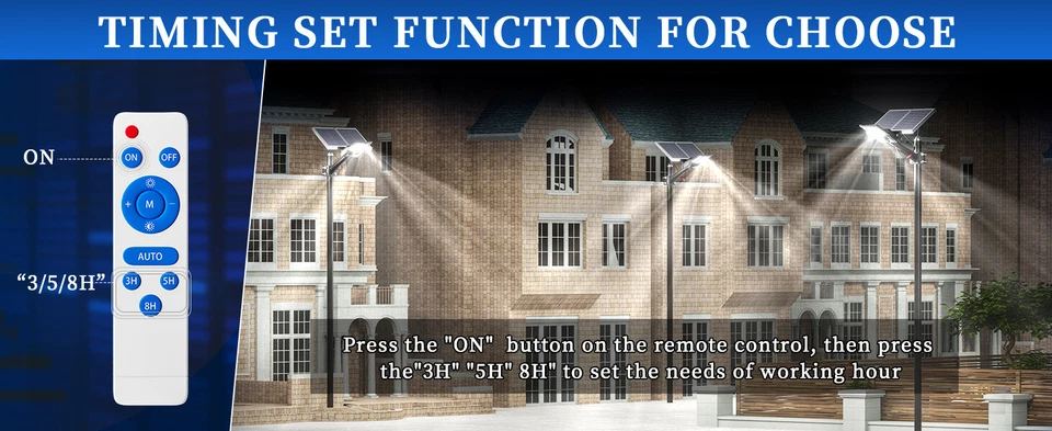 13400W Commercial Solar Street Lights Outdoor Dusk to Dawn parking lot light - Image 4 of 4