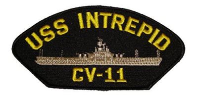 USS INTREPID CV-11 PATCH ESSEX CLASS AIRCRAFT CARRIER FIGHTING I