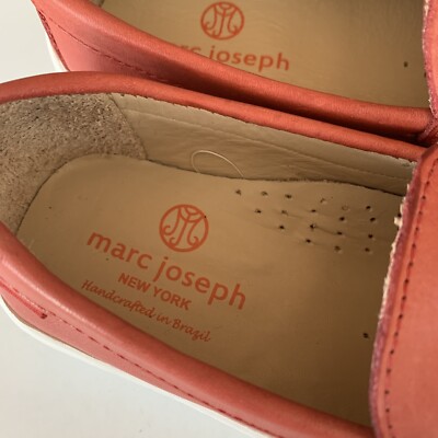 Marc Joseph Red Suede Slip-On Loafers with Gold Hardware East Village, Women – Marc Joseph New York main image 4