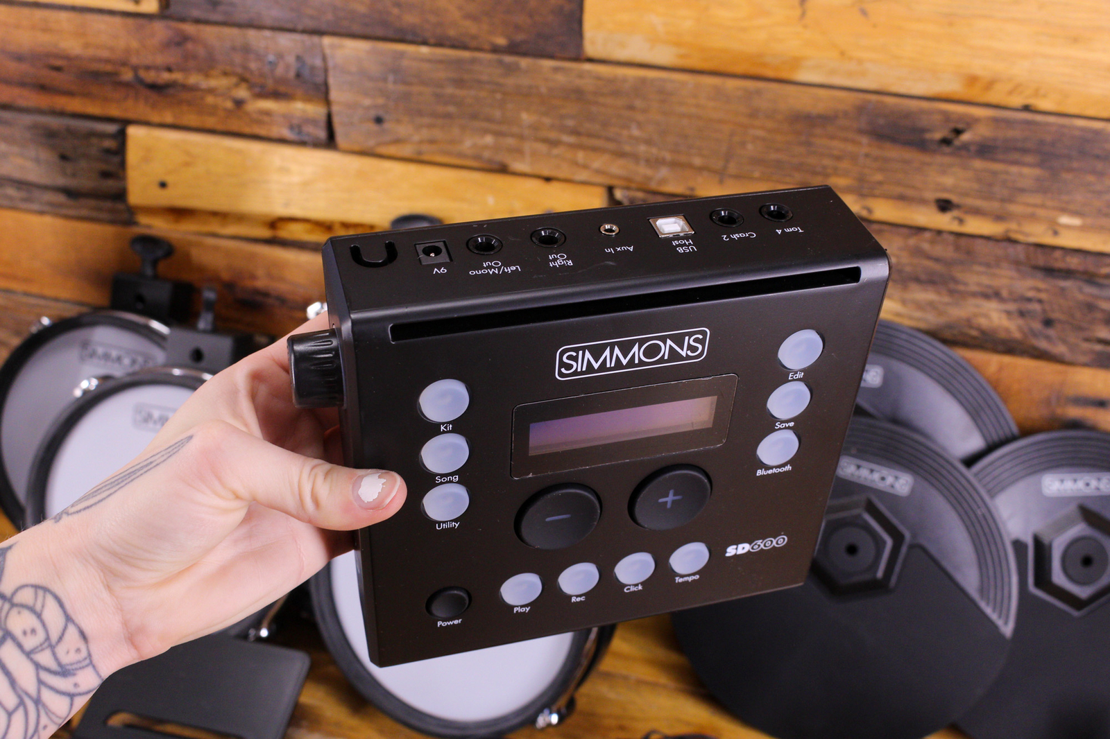 Simmons SD600 Electronic Drum Set With Mesh Heads and Bluetooth MISSING