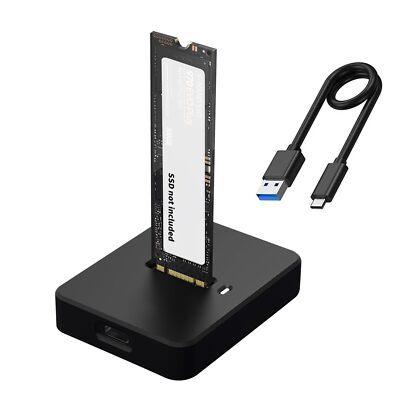 NVMe to USB M.2 Docking StationHLETNG External NVMe M.2 SSD Reader to USB Ada...