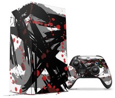 Skin Set for XBOX Series X Abstract 02 Red