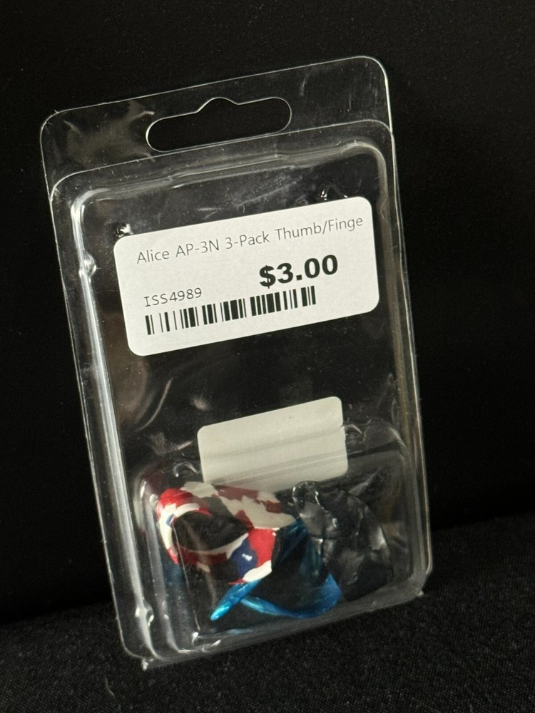 Alice AP-3N 3-Pack Thumb/Finger Picks Variety Pack