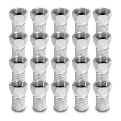 20x F Stecker 7 7,2 7,4 mm breiter Mutter und Dichtring Sat TV Koaxkabel Kabel