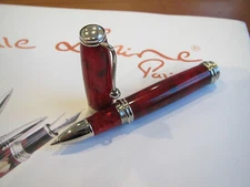 Jean-Pierre Lepine Indigo IN47RS red marble resin Rollerball pen MIB