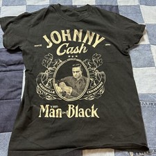 Black Johnny Cash Graphic T Shirt, Women s S