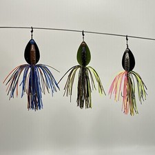 Inline Spinner Bass Pike Fishing Lure Gamakatsu Hook 3/4 oz Powder Coated Paint