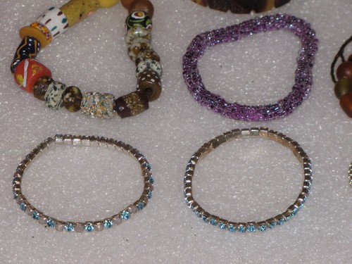 Lot Of 30 Bracelet Bella Ryann Gold Plated Silver Floral Rose Jade Beaded Womens - Picture 16 of 24