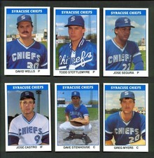 1987 TCMA Syracuse CHIEFS #12 JOSE CASTRO Miami FLORIDA Havana CUBA