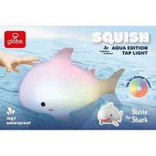 Globe Squish Rechargeable Silicone Clip-On Night Light Stevie Shark Multi-Color