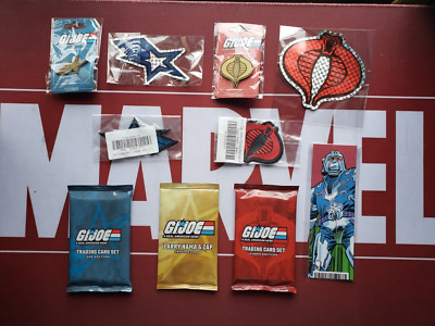 GI Joe Skybound Image Kickstarter Exclusive Pin Patch Sticker Trading Cards Lot