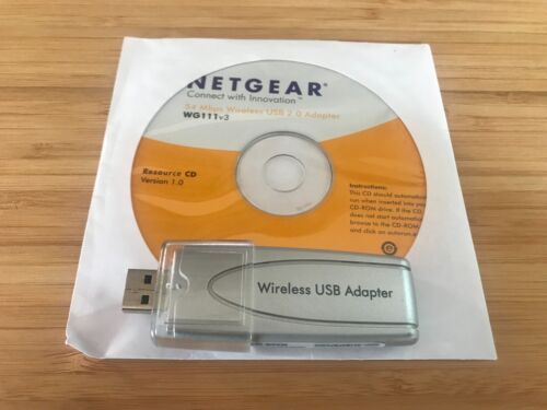 Netgear Wireless WG-111v3 802.11b/g USB 2.0 Wifi Router Receiver - Afbeelding 1 van 4