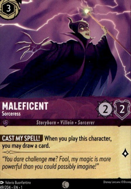 Maleficent - Sorceress 49/204 Common The First Chapter Lorcana Near Mint