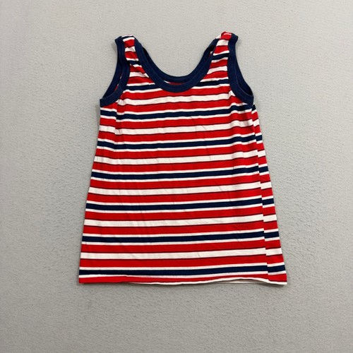 Sears Roebuck, VTG 70s Sears Roebuck Women's S Striped Tank Top Red White Navy Nautical Ringer