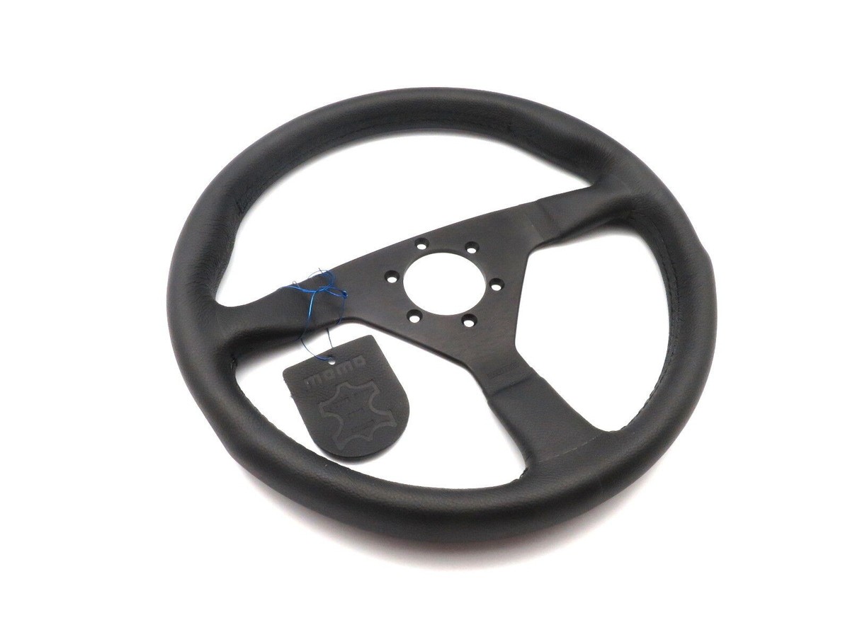 MOMO ブラックレザー ステアリング イタリア製 V35 KBA 70068 Momo V35 KBA 70068 350mm Silver Steel Steering Wheel for sale