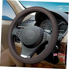 Microfiber Leather Steering Wheel Cover with Classic Embossing, Anti Coffee