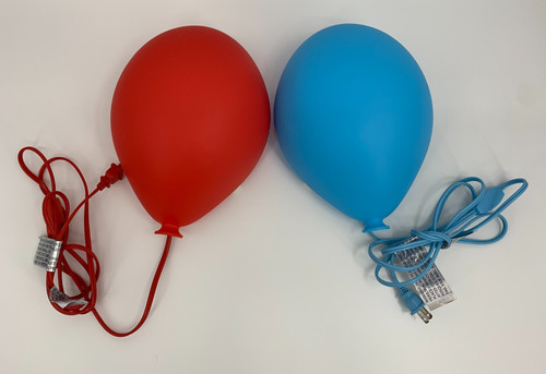 Lot of 2 Ikea DROMMINGE Balloon Wall Lamp Lights Red and Blue Tested