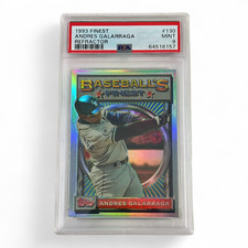 1993 Finest Andres Galarraga Refractor #130 Graded Mint PSA 9