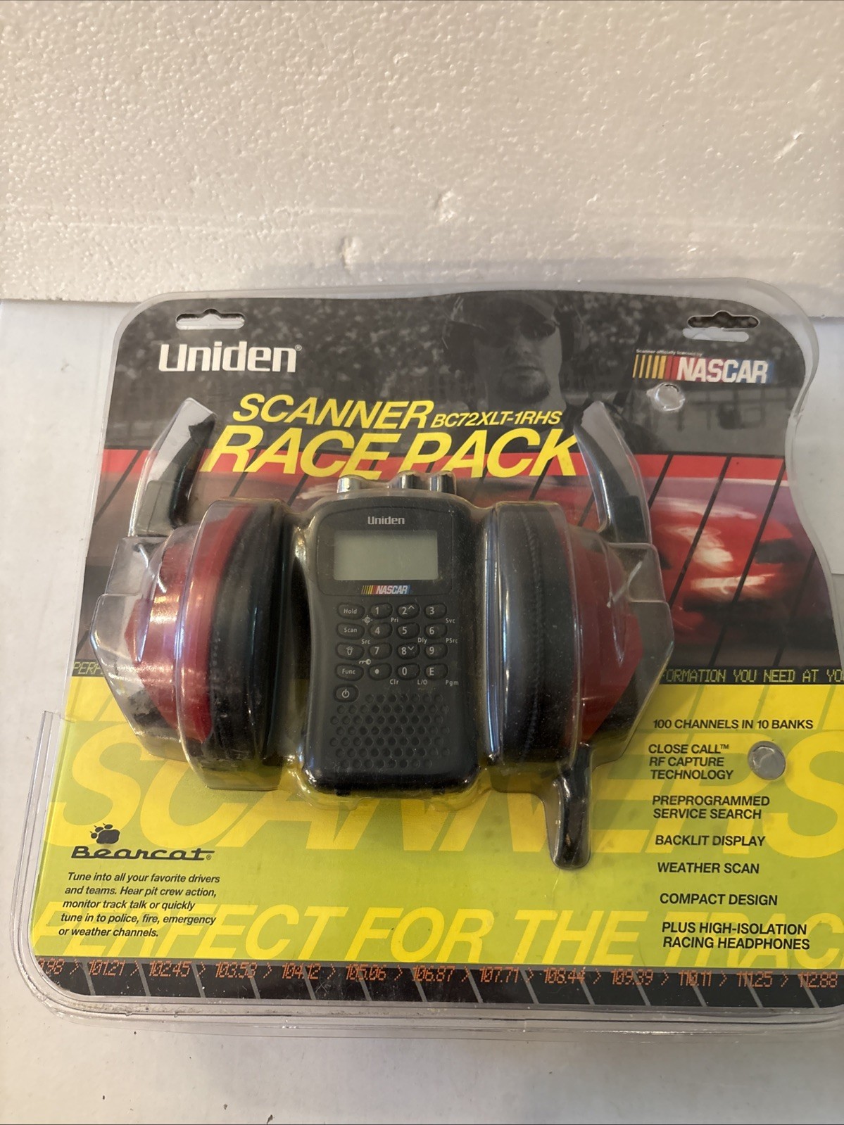 Uniden BC72XLT NASCAR Scanner Headphones And Scanner