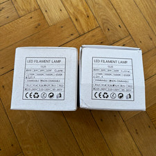 G125 LED Filament Edison Bulb 6W E27 Dimmable 5600-6400K Daylight Clear