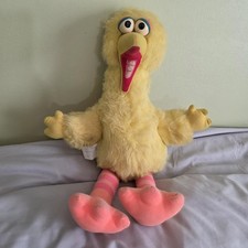 Vintage Playskool Sesame Street Big Bird Plush Stuffed Toy Medium Yellow 1985