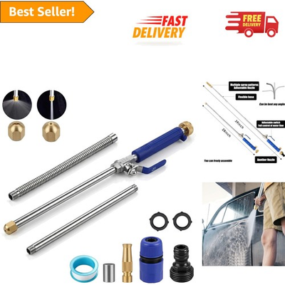 #ad High Pressure Power Washer Wand Stainless Steel 39 Inch Extendable Cleaning... $38.99
