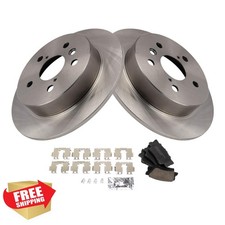 TRQ 2018-2023 Toyota Camry Rear Ceramic Brake Pad Rotor Set