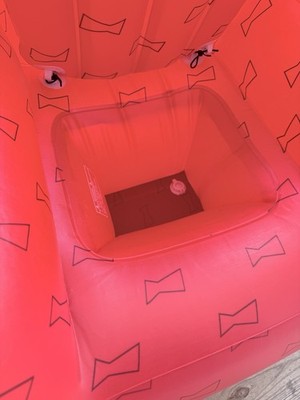 NEW Vintage Red Budweiser Huge Inflatable Cooler Chair Sofa 1990s