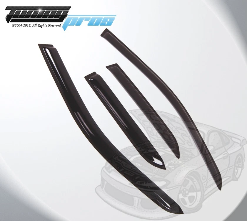 For Pontiac Aztek 2001-2007 Smoke Out-Channel Window Rain Guards Visor 4pcs Set - Image 2 of 4