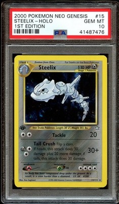 PSA 10 GEM MINT Steelix 15/111 HOLO RARE Neo Genesis 1ST EDITION