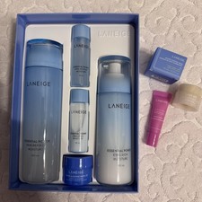 LANEIGE Basic Duo Moisture 5pc Gift Set, NIB Sweet Candy Glowy Balm Sleep Mask