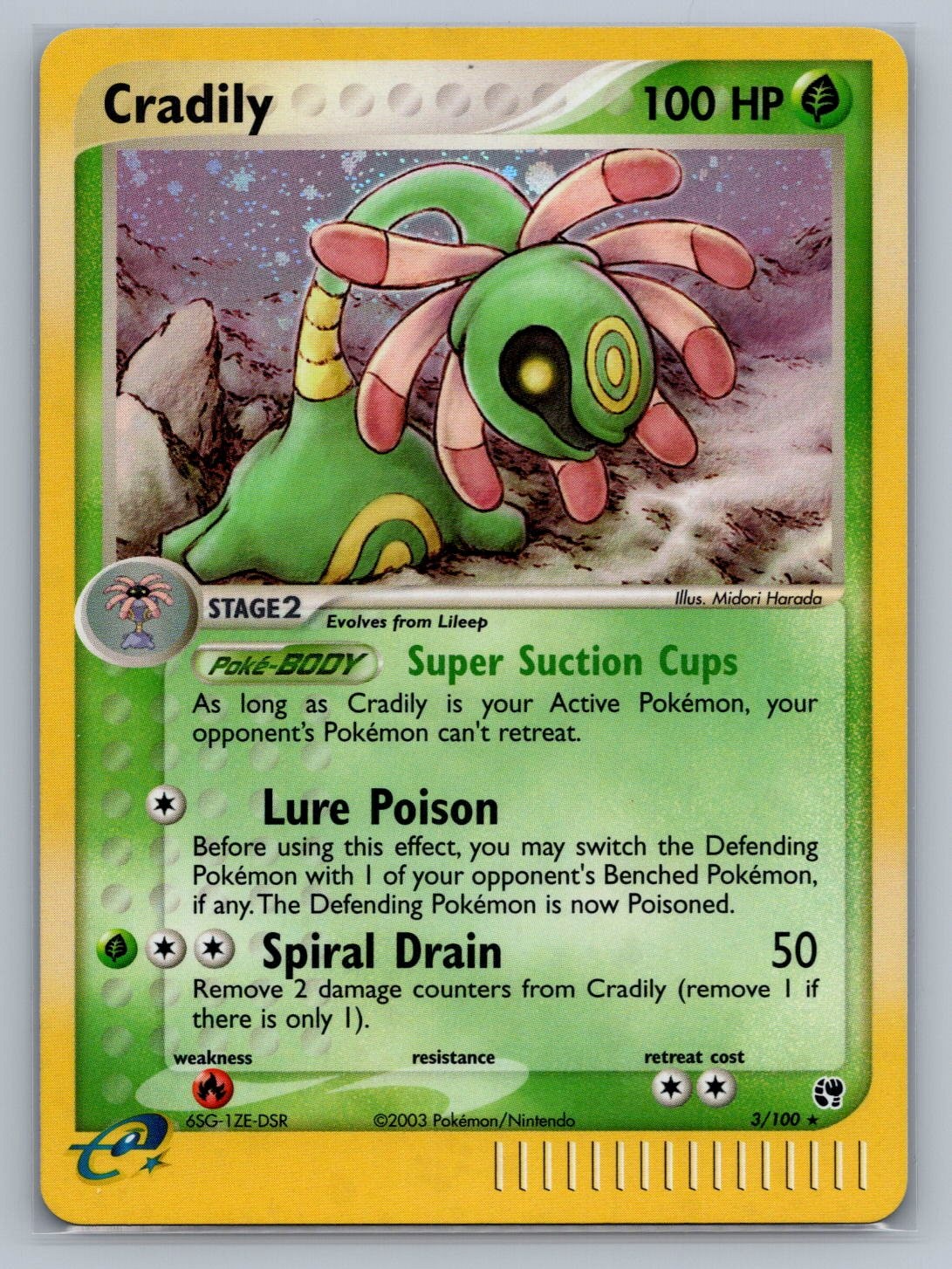Cradily Holo Rare Sandstorm 3/100 NM