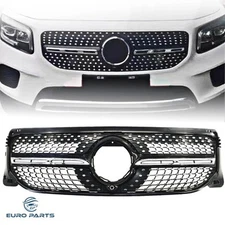 Diamond Style Grill Front Grille For 2020-2022 Mercedes X247 GLB CLASS Black