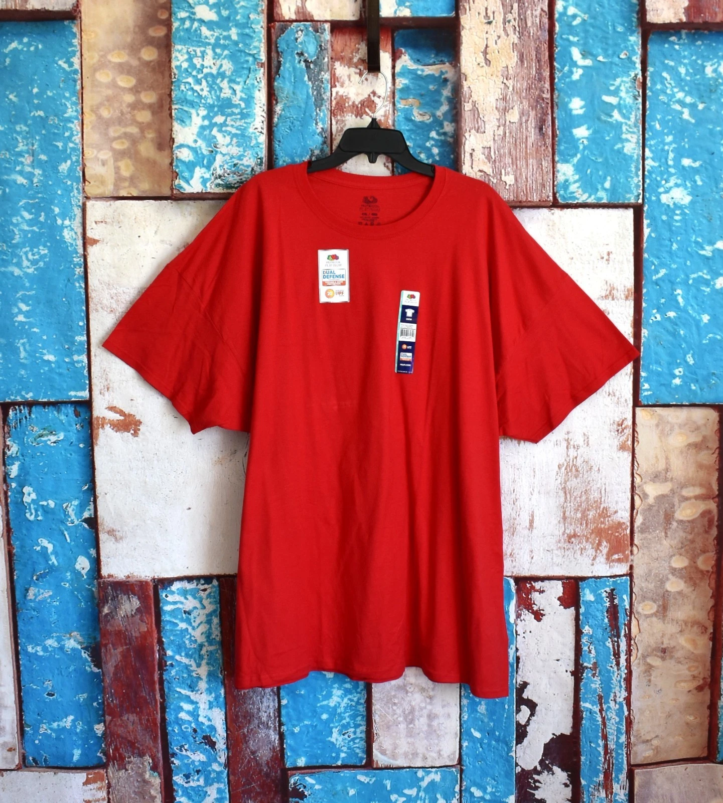 Men's Fruit of the Loom Platinum 20 UPF Crew Neck T-Shirt 4XLARGE True Red NEW
Opens in a new window
